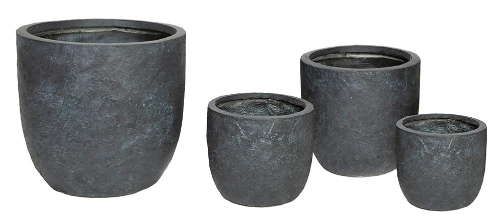 Bloempot Arizona Egg - D32 X H31cm - Donkergrijs 4 Bloempot Arizona Egg - D32 X H31cm - Donkergrijs - Afbeelding 2