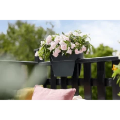 Elho Balkonbak Vibia Campana Bridge 40cm - Antraciet -Woondecoratie Winkel balkonbak vibia campana bridge 40cm antraciet balkonbak antraciet 5 1