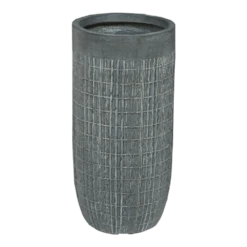 Bloempot Bryan Hoog - D24 X H49cm - Grijs