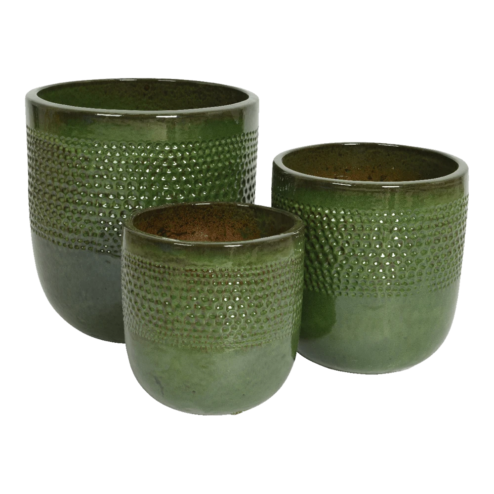 Bloempot Collin - D33 X H34cm - Groen 4 Bloempot Collin - D33 X H34cm - Groen - Afbeelding 2