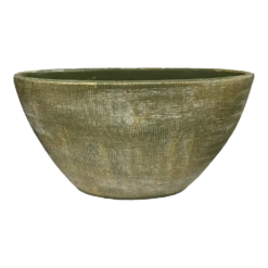 Bloempot Miami Ovaal - L30 X D13 X H17cm - Groen Cement