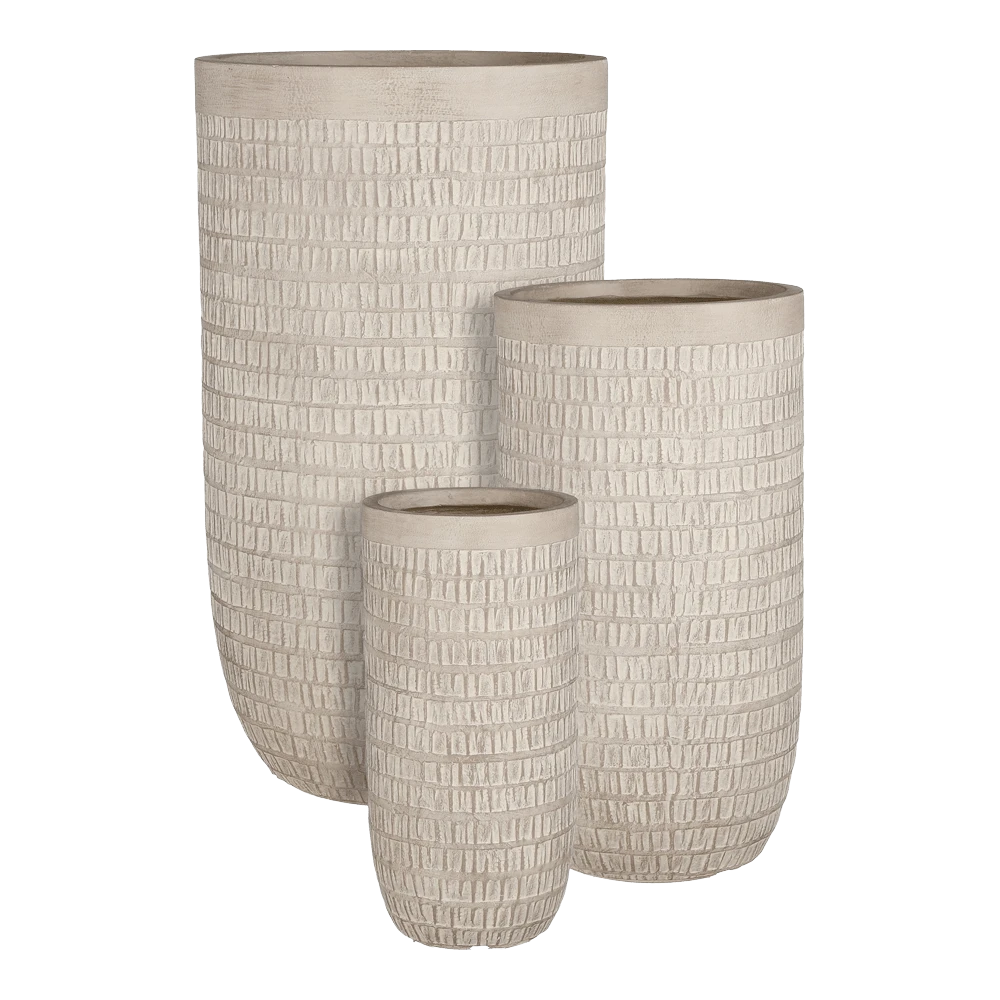 Bloempot Tallinn - D34 X H63,5cm - Taupe 3 Bloempot Tallinn - D34 X H63,5cm - Taupe