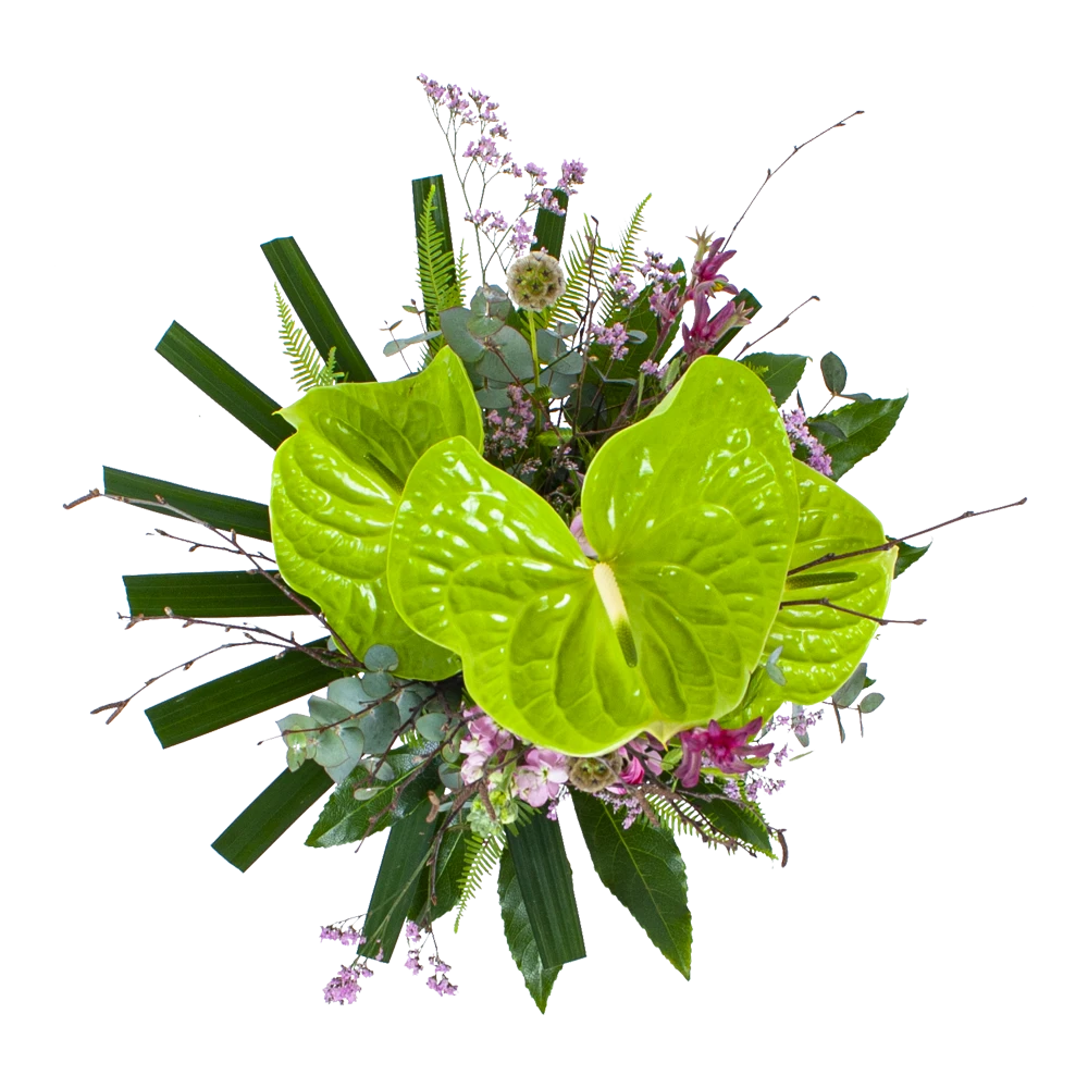 Boeket Anthurium Groot 4 Boeket Anthurium Groot - Afbeelding 2