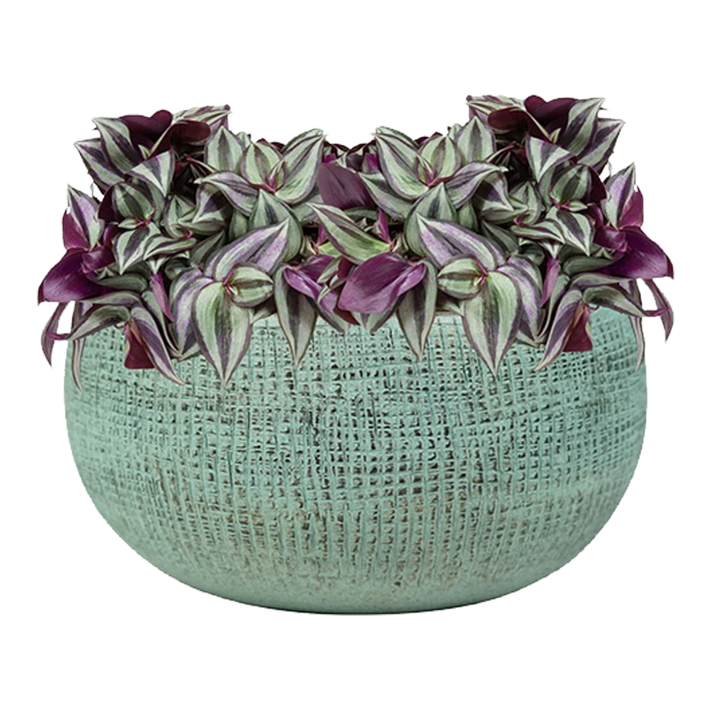 Plantenschaal Ryan - D28 X H13cm - Shiny Blue 4 Plantenschaal Ryan - D28 X H13cm - Shiny Blue - Afbeelding 2