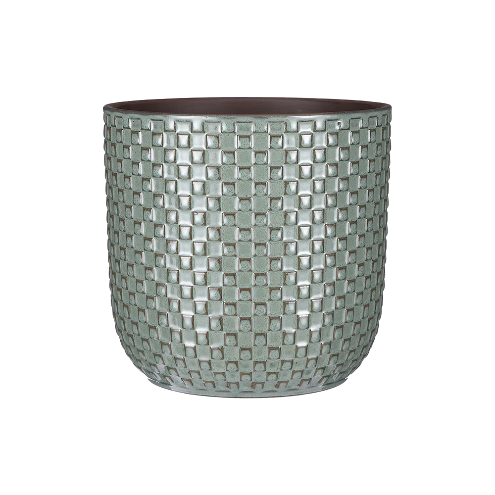 Bloempot Daan - D21.5 X H20.5cm - Groen 3 Bloempot Daan - D21.5 X H20.5cm - Groen