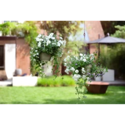 Elho Hangschaal Vibia Campana 26cm - Saliegroen 9 Elho Hangschaal Vibia Campana 26cm - Saliegroen -Woondecoratie Winkel hangschaal vibia campana 26cm saliegroen hangpot saliegroen 4 1