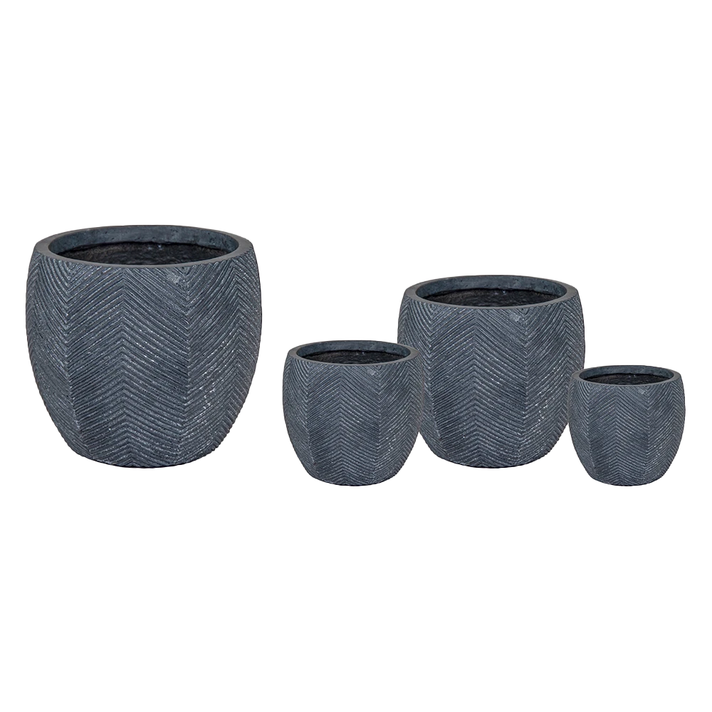 Bloempot Iowa Bullet - D23 X H20.5cm - Donkergrijs 4 Bloempot Iowa Bullet - D23 X H20.5cm - Donkergrijs - Afbeelding 2