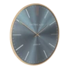 Klok Oyster Staal Blauw/goud U00f8 40 Cm - Wandklok -Woondecoratie Winkel klok oyster staal blauw goud d 40 cm wandklok metaal glas 1
