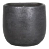 Muur Bloempot Mira - D18 X H16cm - Antraciet -Woondecoratie Winkel muurpot mira d18 h16cm industrieel zwart muurpot antraciet 1