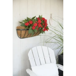 Nature Metalen Hanging Basket Balkonmodel - 17x61cm -Woondecoratie Winkel nature metalen hanging basket balkonmodel 17x61cm hanging basket 2