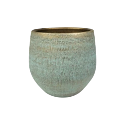 Woondecoratie Winkel 9 Bloempot Ryan - D36 X H32cm - Shiny Blue