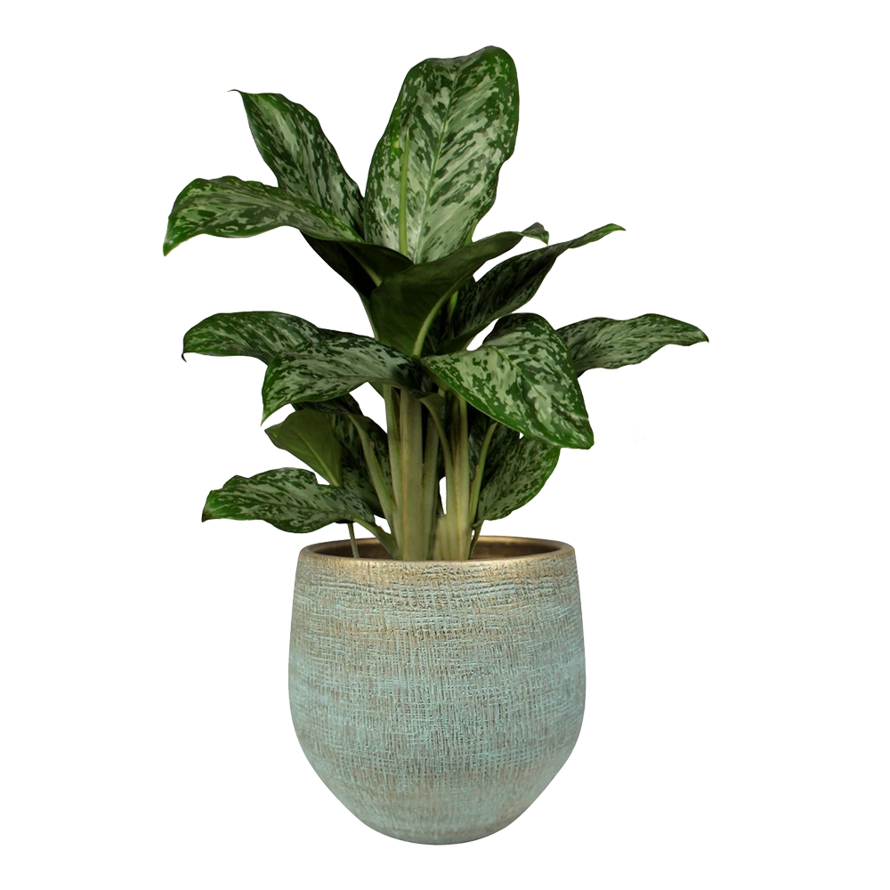 Bloempot Ryan - D36 X H32cm - Shiny Blue 4 Bloempot Ryan - D36 X H32cm - Shiny Blue - Afbeelding 2