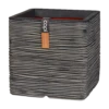 Capi Plantenbak Vierkant Nature Rib NL - L40 X B40 X H40cm - Antraciet -Woondecoratie Winkel pot vierkant rib nl 40x40x40 antraciet plantenbak 1 5