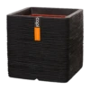 Capi Plantenbak Vierkant Nature Rib NL - L40 X B40 X H40cm - Zwart -Woondecoratie Winkel pot vierkant rib nl 40x40x40 zwart plantenbak 1 5