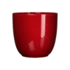 Bloempot Tusca - D28 X H25cm - Donkerrood 2 Bloempot Tusca - D28 X H25cm - Donkerrood -Woondecoratie Winkel tusca pot rond d rood h25xd28cm bloempot 1 4