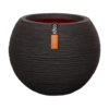 Capi Bloempot Hoog Nature Rib NL - D40 X H32cm - Zwart -Woondecoratie Winkel vaas bol rib nl 40x32 zwart bloempot 1 4
