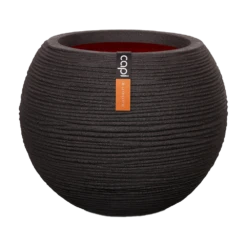 Capi Bloempot Hoog Nature Rib NL - D40 X H32cm - Zwart