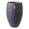Capi Bloempot Hoog Nature Elegant Deluxe Rib NL - D38 X H58cm - Donkergrijs -Woondecoratie Winkel vaas elegant deluxe rib nl 40x60 donkergrijs bloempot 1 2