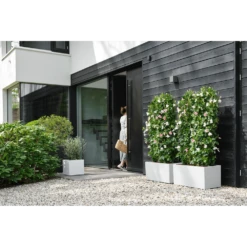 Elho Vivo Next Vierkant Wielen 40cm - Wit -Woondecoratie Winkel vivo next vierkant wielen 40cm wit 6 1