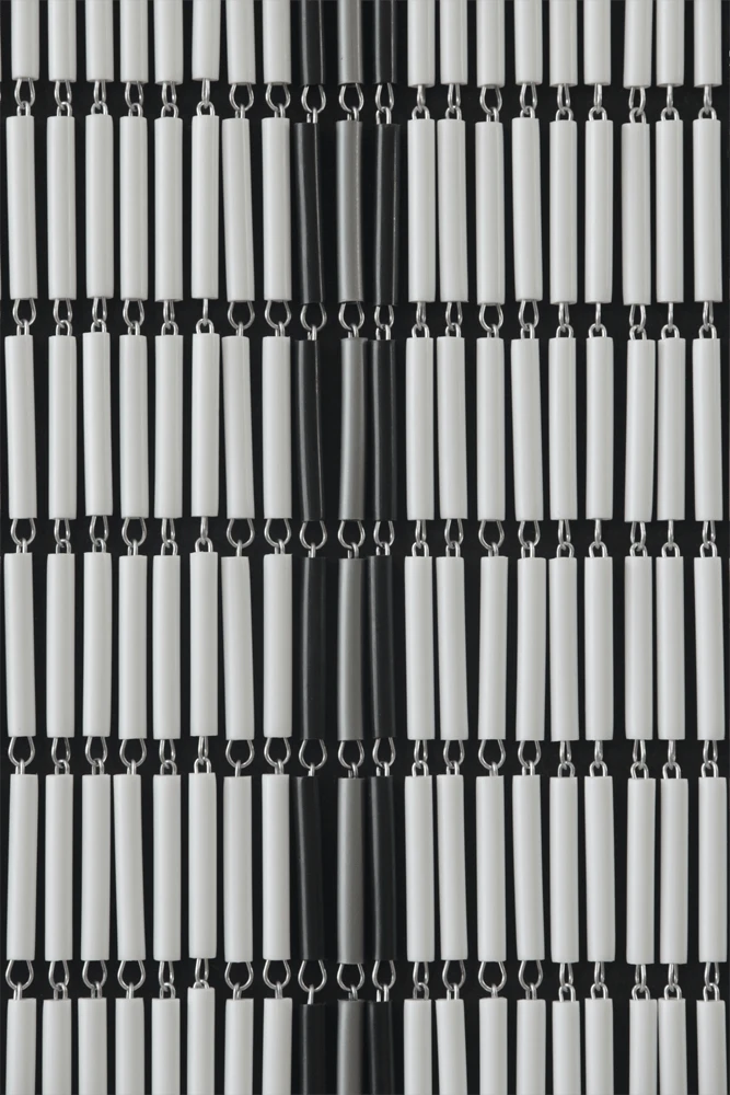 Vliegengordijn Banen - Wit/Zwart/Zilver - 100 X 232cm - Sun-Arts - Afbeelding 2