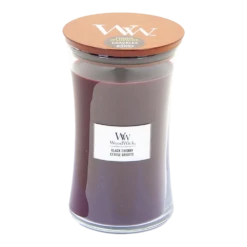 Woodwick Black Cherry Large Candle - Geurkaars