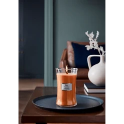 Woodwick Pumpkin Praline Large Candle - Geurkaars -Woondecoratie Winkel woodwick pumpkin praline large candle geurkaars 2