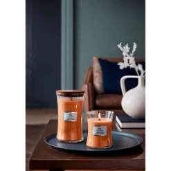 Woodwick Pumpkin Praline Large Candle - Geurkaars -Woondecoratie Winkel woodwick pumpkin praline large candle geurkaars 3