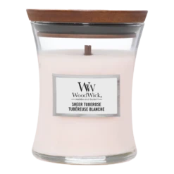 Woodwick Sheer Tuberose Medium Candle - Geurkaars