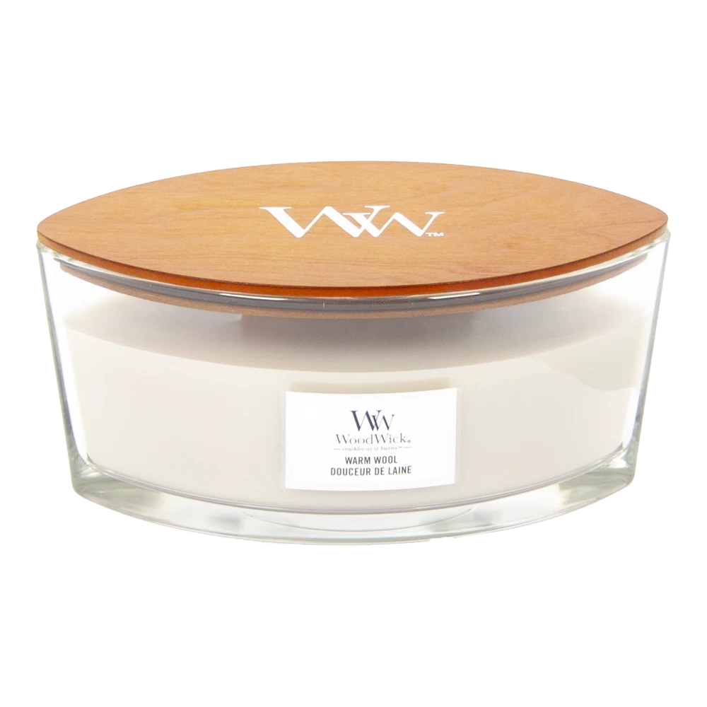 Woodwick Warm Wool Ellipse Candle - Geurkaars 3 Woodwick Warm Wool Ellipse Candle - Geurkaars