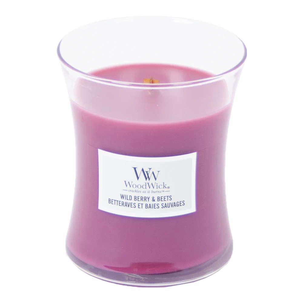 Woodwick Wild Berry & Beets Medium Candle - Geurkaars 4 Woodwick Wild Berry & Beets Medium Candle - Geurkaars - Afbeelding 2